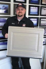 Assurance Overhead Doors owner Chuck Billy invites you to visit his showroom or go online to see samples of design and material options available.