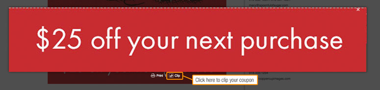 Click the "Clip" button to clip your coupon.