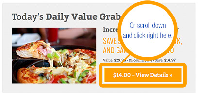 Location of a clickable link for Daily Grab.