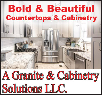 Image of A Granite & Cabinetry Advertisement
