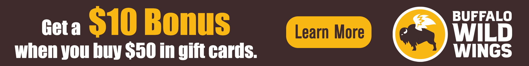 Image of Buffalo Wild Wings Gift Card Special