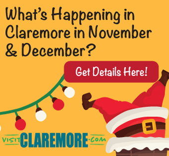 Image of Visit Claremore Holiday Events Advertisement
