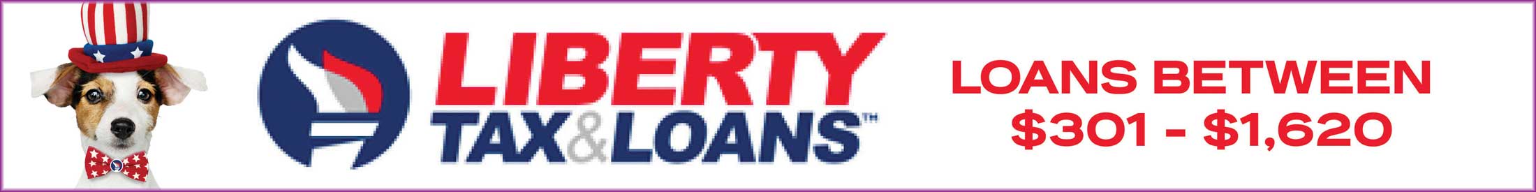 Image of Liberty Tax & Loans Advertisement