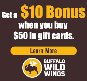 Image of Buffalo Wild Wings Gift Card Special