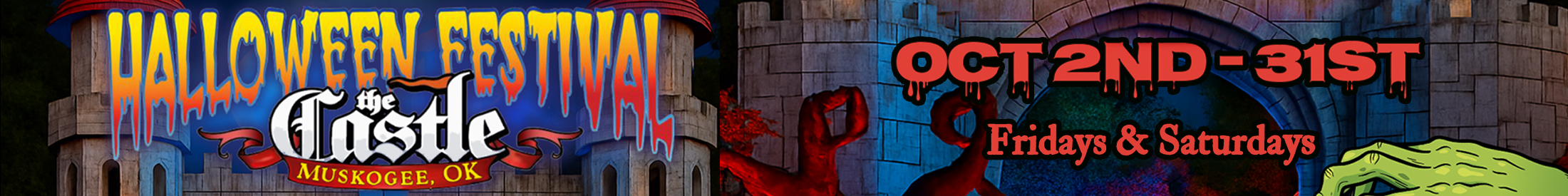 Image of Castle Of Muskogee Halloween Advertisement