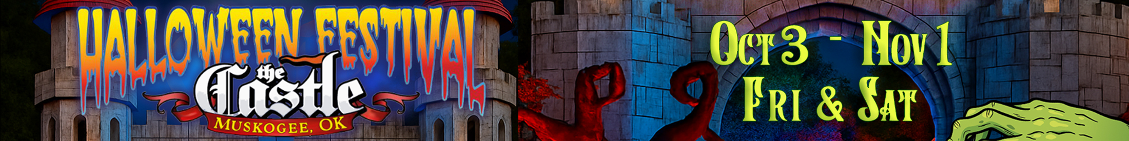 Image of Castle Of Muskogee Halloween Advertisement
